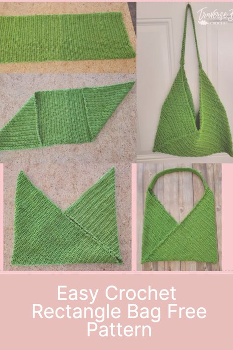 simple crochet crossbody purse free pattern Crochet Triangle Bag Pattern Free, Crochet Easy Purse, Crochet Slouchy Bag, Easy Bag Crochet Pattern, Crochet Handbags Free Patterns Diy Bags, Triangle Crochet Bag, Free Crochet Patterns For Purses, Simple Crochet Bags, Quick Crochet Bag Free Pattern