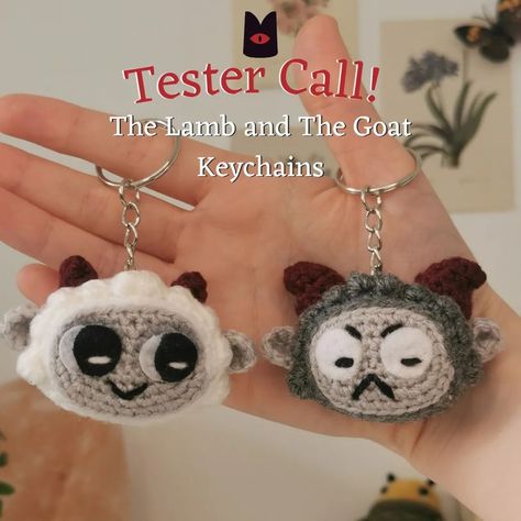 🐐🩶 ~ Tester Call ~ ❤️🐑 Tester Call for 3-in-1 Crochet Pattern: Cult of the Lamb Keychains I'm excited to announce a tester call for my new crochet pattern inspired by the indie game Cult of the Lamb! This pattern features two adorable keychains: a Lamb and a Goat, with an additional option for an Angry Eyes Lamb. I am looking for dedicated testers to help ensure the pattern is clear, accurate, and fun to create. Tester Details: - Deadline:** 7 days to complete the project. - Patterns to T... Cult Of The Lamb Crochet Pattern, Crochet Cult Of The Lamb, Cult Of The Lamb Crochet, Adorable Keychains, Lamb Craft, Lamb Crochet, Angry Eyes, Cult Of The Lamb, Hat Tutorial