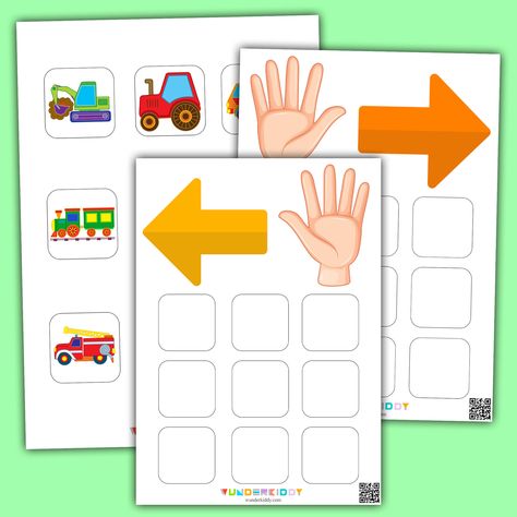 The learning left and right activity «Transportation» helps children learn the difference between left and right side, develop logical thinking and deepen knowledge about vehicles. The game task is to sort the transport into groups according to the direction of movement. Print out the left and right worksheets and cut out the cards with the vehicles on separate pages. To cut out quicker, you can put two sheets together and cut only once. Let your child pick one card and ask him/her to name th... Left And Right Activities Kindergarten, Left And Right Activities, Left And Right Activities Preschool, Logic And Critical Thinking, Printable Math Games, Body Parts Preschool, Printable Games For Kids, Critical Thinking Activities, Game Based Learning