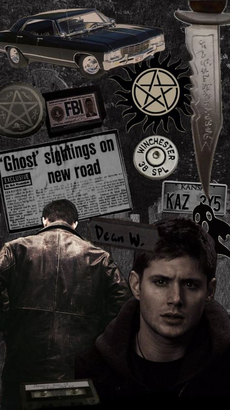 Dean Winchester Mugshot Wallpaper, Aesthetic Wallpaper Supernatural, Dean Winchester Collage, Supernatural Dean Wallpaper, Supernaturals Aesthetic, Spn Wallpaper Aesthetic, Dean Winchester Wallpaper Iphone, Dean Winchester Aesthetic Wallpaper, Dean Winchester Tattoo