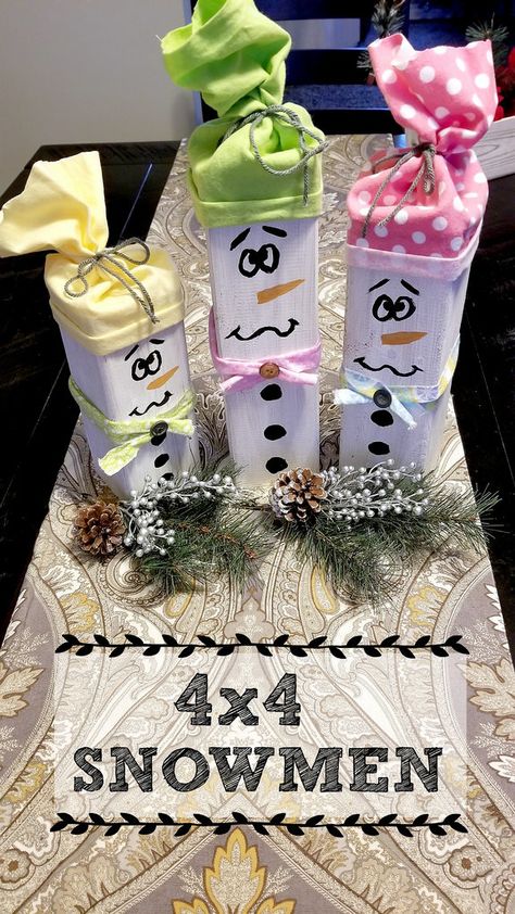 4x4 wooden snowmen, scrap wood, christmas, crafts Diy 4x4 Wood Projects Christmas, Crafts With 4x4 Scraps, Snowman Made From 4x4 Post, Christmas Crafts From Scrap Wood, 4x4 Scrap Wood Projects Diy, 4x4 Snowmen Wooden Blocks, 4x4 Wood Crafts Christmas, Diy Scrap Wood Christmas Projects, 4 X 4 Post Projects