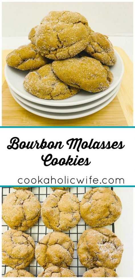 Bourbon Molasses Cookies, Bourbon Cookies, Chewy Gingerbread Cookies, Stained Glass Cookies, Butter Pecan Cookies, Caramel Frosting, Molasses Cookies, Frozen Cookies, Kitchen Stories