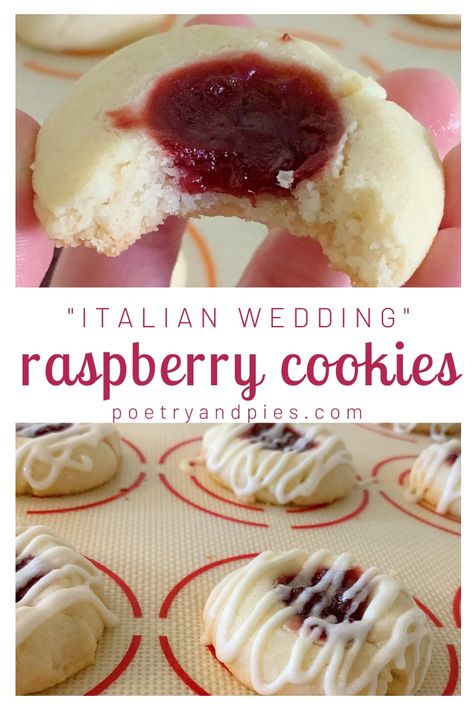 Rasberry Christmas Cookies, Italian Raspberry Cookies, Italian Bridal Shower Desserts, Best Wedding Cookies Recipe, Easy Wedding Cookies Simple, Cookie Recipes Wedding, Raspberry Shortbread Cookies Recipes, Italian Jelly Cookies, Italian Jam Cookies