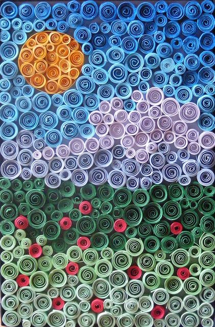 rolled up paper art.. Rolled Paper Art, Desain Quilling, Quilled Creations, Magazine Crafts, Quilling Craft, Quilling Paper Craft, Nail Fashion, Quilling Patterns, Middle School Art