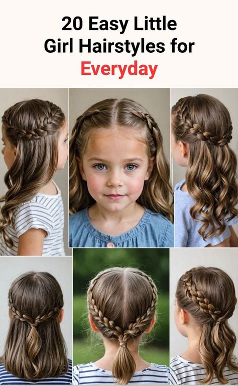 Looking for easy and stylish hairstyles for your little girl? We've got you covered! These 15 adorable hairstyles are perfect for everyday wear, and they're all easy to recreate. #littlegirlhairstyles #everydayhairstyles Toddler Princess Hairstyles, Hair Dos For Girls Long Hair, Princess Hair Styles For Kids, Simple Hairstyles For Girls Kids, Half Up Girls Hairstyles, Crown Hairstyles For Kids, Hairstyles Kids Girls Easy, Kid Hairstyles Girls Easy, Toddler Braid Hairstyles