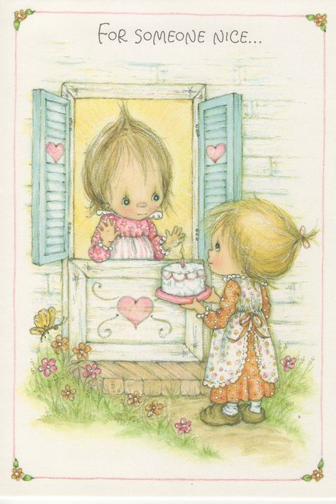 BD cake   For  someone Nice   Betsy Clark Betsy Clark, Sara Key, Pink Hats, Hallmark Greeting Cards, Postal Vintage, Clark Art, Vintage Birthday Cards, Birthday Image, Sarah Kay