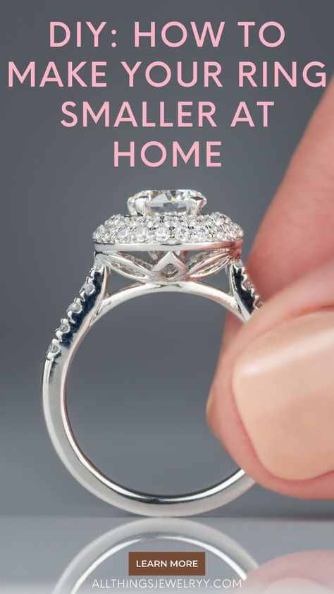 How To Make Your Ring Fit Tighter, How To Make A Ring Fit Tighter, Diy Ring Size Adjuster, How To Make A Ring Smaller, Ring Too Big Hack, How To Make Rings At Home, Ring Too Big, Make A Ring Smaller, Crochet Home Decor Ideas