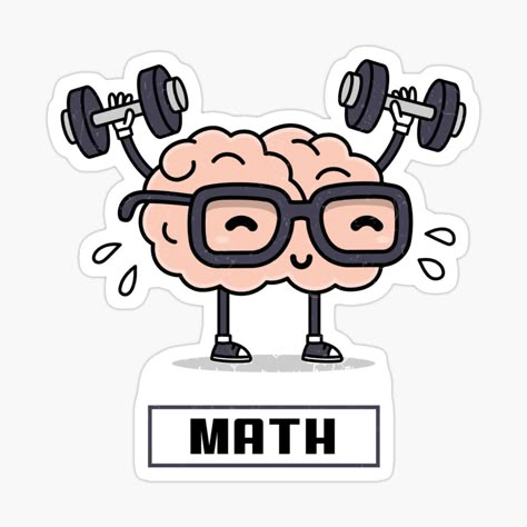 Get my art printed on awesome products. Support me at Redbubble #RBandME: https://www.redbubble.com/i/sticker/Math-Brain-Exercise-by-MixedGears/61943165.EJUG5?asc=u Math Related Designs, Cool Math Drawings, Cute Math Drawings, Cute Math Stickers, Maths Stickers Aesthetic, Maths Cartoon, Cute Math Doodles, Math Stickers Printable, Math Aesthetic Design