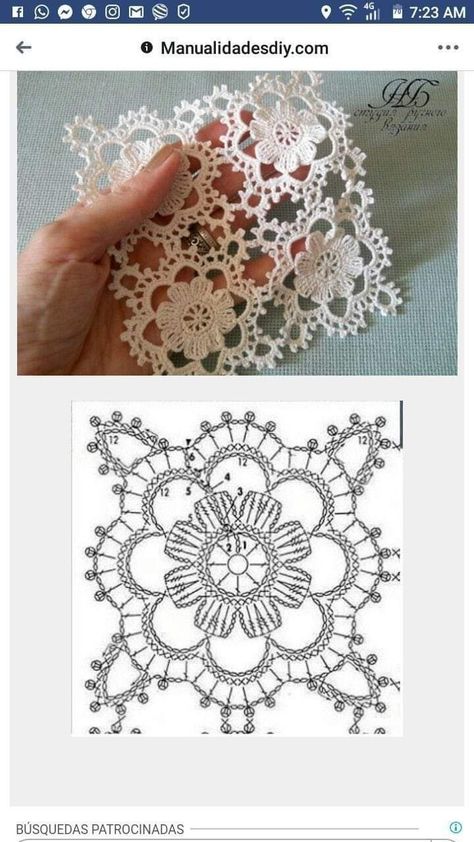 Crochet Lace Motifs Free Pattern, Lace Granny Square Pattern, Lace Granny Square Crochet, Crochet Lace Granny Square, Granys Square Pattern, Taplak Meja Crochet, Free Crochet Doily Patterns, Senior Overalls, Crochet Kimono