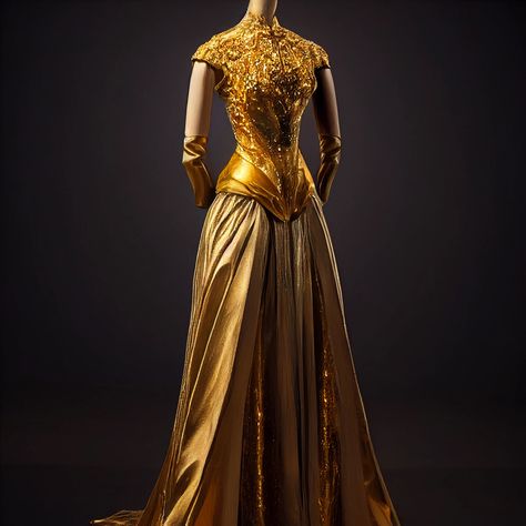 Armor Dress Aesthetic, Dresses With Armor, Asgardian Clothing, Game Of Thrones Dress Gowns, Game Of Thrones Inspired Dress, Game Of Thrones Outfit Inspiration, Royal Dresses Fantasy, Fantasy Armor Dress, Gold Fantasy Dress