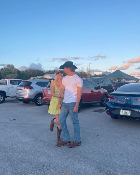 3 years❤️ Two Stepping Outfit Country, Country Concert Couple, Country Dancing Outfit, Coordinating Couple Outfits, Luke Bryan Concert Outfit, Concert Couple, Thomas Rhett Concert, Summer Coastal Cowgirl, Music Concert Outfit