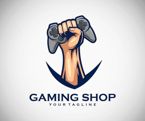 Game Controller Gaming Shop Logo Logos Graphic Design, Gaming Shop, Urban Logo, House Logo Design, Trendy Logos, Stylish Logo, Graphic Design Blog, Organic Logo, New Logo Design