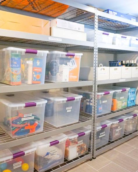 25 Solutions for Common Home Storage Dilemmas | HGTV Storage Unit Ideas, Organize Playroom, Containers Organization, Holiday Decor Storage, Visual Organization, Diamond Cabinets, Cheviot Hills, Basement Organization, Garage Storage Inspiration