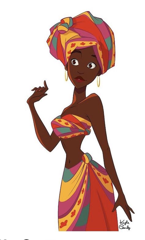 African Character Design Female, African Cartoon Art, African Cartoon Characters, African Woman Character Design, Character Design Black Woman, Black Character Design Girl, Drawing Black Characters, African Girl Drawing, Afro Girl Drawing