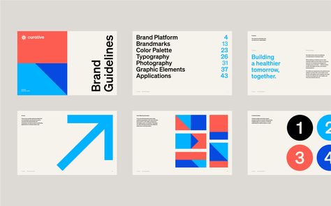 Brand New: New Logo and Identity for Curative by Landscape Visuell Identitet, Presentation Design Layout, Brand Manual, 타이포그래피 포스터 디자인, Corporate Identity Design, Presentation Layout, Brand Book, Brand Guide, Design System