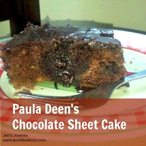 House Seasoning, Chocolate Sheet Cake Recipe, Coconut Hot Chocolate, Sheet Cake Recipe, Paula Dean, Paula Deen Recipes, Chocolate Sheet Cake, Cake Recipes Easy Homemade, Decadent Chocolate Cake