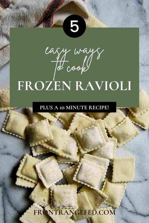 frozen ravioli on countertop. How To Cook Ravioli, Frozen Ravioli Recipes, Fried Ravioli Recipe, Cheese Ravioli Recipe, How To Make Ravioli, Grilled Chicken Kabobs, Spinach Ravioli, Ravioli Pasta, Ravioli Bake