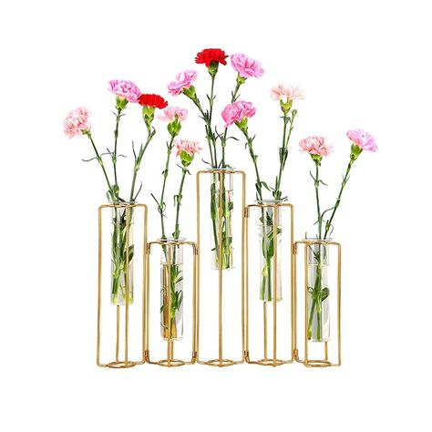 PRICES MAY VARY. Can be bent freely: 1 vase/unit, comprised of 5 individual flower tubes hinged together, our flower vases for centerpiecescan be bent and contorted into various lines, curves and clusters. Put some flowers in the metal vase to match your decor to make it looks beautiful. Strong and durable: The base of our test tube flower vases is thicker, stronger, the iron metal materialand welded firmly, high quality, can be used for a long time. The mouth of the bottle is smooth and round a Test Tube Holder, Wedding Table Seating Chart, Test Tube Vase, Home Wedding Decor, Table Seating Chart, Wedding Table Seating, Propagation Station, Test Tubes, Glass Flower Vases