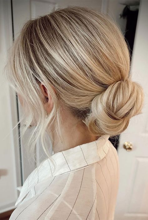 relaxed low bun, Bridesmaids hairstyles medium length, bridesmaid hairstyles, Bridesmaids hairstyles easy, Bridesmaids hairstyles for long hair, bridesmaids hairstyles updo, bridesmaids hairstyles down, bridesmaids hairstyle ideas, upstyle bridesmaids hairstyles Bridesmaids Hairstyles Down, Bridesmaids Hairstyles Updo, Bridesmaids Hairstyles For Long Hair, Bridesmaids Hairstyle, Hair Bridesmaids, Bridesmaids Hairstyles, Hairstyles For Seniors, Medium Length Updo, Bridesmaid Updo