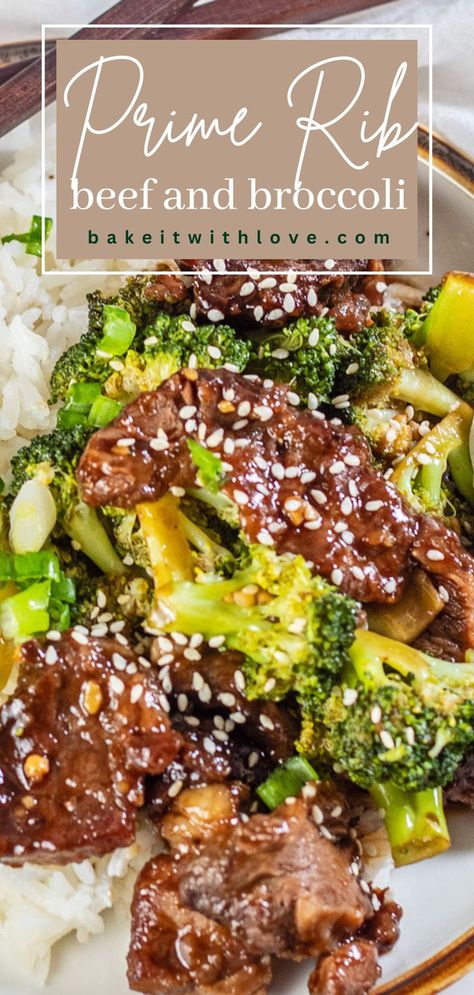 Tender slices of leftover prime rib wok fried and tossed with broccoli and a savory sauce. Leftover Prime Rib, Beef And Broccoli Recipe, Beef Broccoli, Beef And Broccoli, Broccoli Recipe, Broccoli Stir Fry, Prime Rib, Stir Fry, Quick Easy