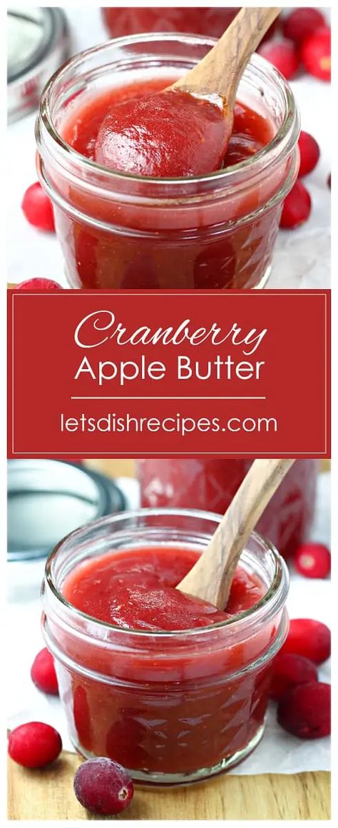 Slow Cooker Cranberry Apple Butter Cranberry Apple Butter, Cranberry Butter, Apple Butter Recipe, Fruit Spread, Cranberry Apple, Flavored Butter, Cranberry Recipes, Homemade Butter, Jelly Recipes