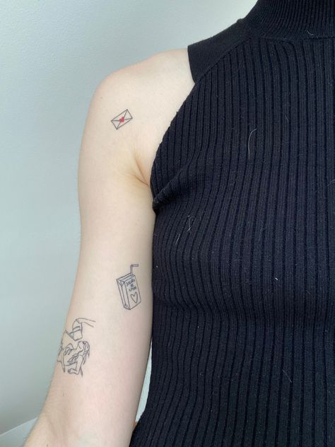 Self Love Juice Box Tattoo, Juicebox Tattoo, Juice Box Tattoo, Tattoo Spanish, Amor Tattoo, Juice Tattoo, Tattoo 2024, Small Girly Tattoos, Tattoo Practice