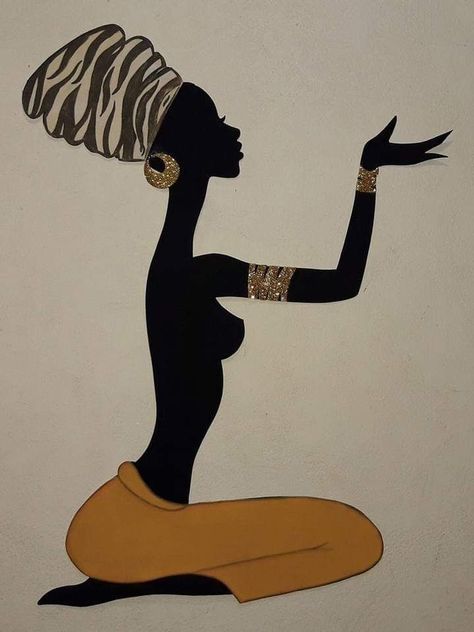 African Woman Drawing, African Abstract Art, African Drawings, Africa Art Design, African Women Art, Afrique Art, African Paintings, Afrikaanse Kunst, African Art Paintings