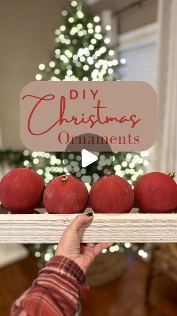 Jenny | Simple Home Decor on Instagram: "Let’s DIY some Christmas ornaments! I have been on the hunt for some big red velvet flocked Christmas ornaments but haven’t had any luck so I thought I’d see what I could do with these @hobbylobby finds! 

All you need is:
Ornaments (any shape or color you have on hand)
Craft Paint (any color you like…this is so inexpensive)
Baking soda (prob already in your fridge)
Rub’nBuff (optional)
Flour or baking soda (also already on hand)
Cheap artist brushes
Ribbon (optional for hanging)

I love how these turned out and it was such an easy project! Let me know if you are going to give this a try and make sure you are following along for more affordable Christmas decor ideas! 🎄❤️

#christmasdiy #christmasdecor #affordablechristmas #christmasornament" Diy Christmas Picks For Tree, Diy Velvet Ornaments Baking Soda, Diy Flour Ornaments, Diy Red Velvet Ornaments, Red Ornaments Diy, Baking Soda Christmas Ornaments, Jumbo Ornaments Diy, Baking Soda Paint Ornaments, Crafts With Christmas Balls