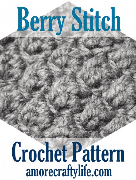 Berry Stitch Crochet Pattern Tutorial: Free Quick Pattern - A More Crafty Life Berry Stitch Crochet, Berry Stitch, How To Do Crochet, Stitch Crochet Pattern, Ear Warmer Pattern, Crochet Pattern Tutorial, Stitch Crochet, Single Crochet Stitch, Headband Pattern