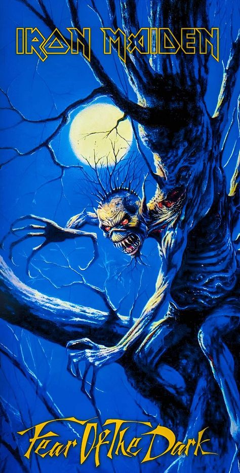 Iron Maiden Album Covers, Iron Maiden Albums, Iron Maiden Posters, Arte Heavy Metal, Rock Album Covers, Rock Poster Art, Iron Maiden Eddie, Rock Band Posters, Fear Of The Dark