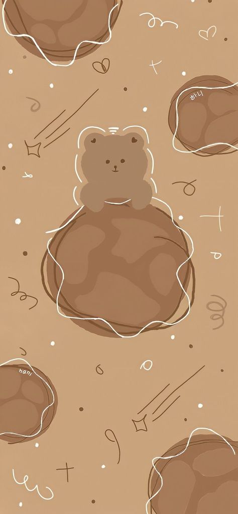 Cute Brown Bear Aesthetic Wallpaper, Brown Cat Wallpaper Cartoon, Aesthetic Brown Bear Wallpaper, Cute Brown Wallpaper Iphone, Bear Brown Wallpaper, Simple Brown Wallpaper, Wallpaper Backgrounds Aesthetic Brown, Brown Bear Aesthetic Wallpaper, Aesthetic Brown Wallpaper Iphone