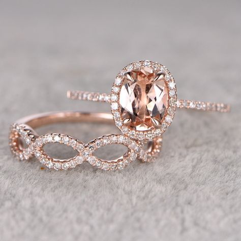 Oval Morganite Engagement Ring, Morganite Rings, Cheap Ring, Morganite Engagement Ring Oval, Stone Wedding, Engagement Wedding Ring Sets, Morganite Engagement, Dream Engagement, Morganite Engagement Ring