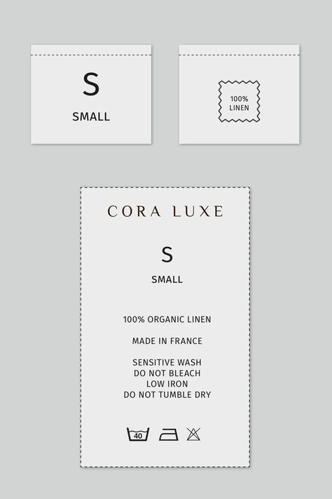 Care Label Design, Design Exploration, Clothing Labels Design, Hang Tags Clothing, Hang Tag Design, Create Logo, Fashion Logo Branding, Packaging Ideas Business, Clothing Packaging