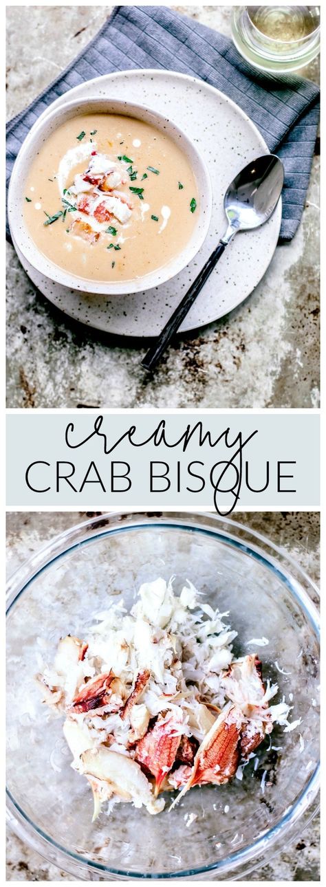 Easy Crab Soup, Seafood Bisque Recipe Easy, Crab Bisque Recipe, Seafood Bisque Recipe, Seafood Tacos, Crab Bisque, Seafood Bisque, Creamy Crab, Crab Soup