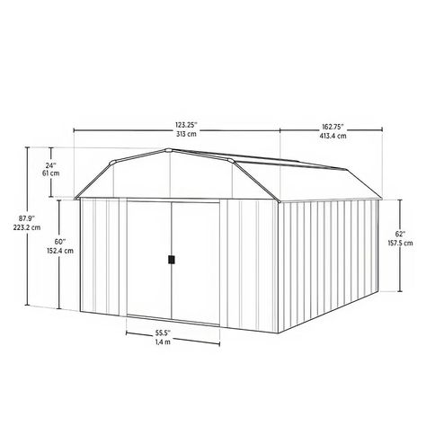 Sturdy 10×14 ft Outdoor Steel Storage Shed – Garden & Utility Solution . Key Features 1. Robust Construction: Crafted with electro galvanized steel, our shed is built to withstand corrosion, ensuring a durable and long-lasting storage solution. 2. Weather-Resistant: With UV resistant steel panels, it stands strong against rot, insects, and harsh weather conditions, protecting your belongings all year round. 3. High Gable Roof Design: The stylish high gable roof not only adds aesthetic appeal ... Taupe Color Schemes, Gable Roof Design, Steel Storage Sheds, Garden Aesthetics, Shed Garden, We Shed, Steel Storage, Gable Roof, Steel Panels