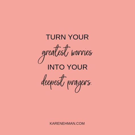 Turn your greatest worries into your deepest prayers... Life Perspective, Worry Quotes, Quotes Faith, Gods Strength, Love Truths, Quotes God, Super Quotes, Faith In Love, Ideas Quotes