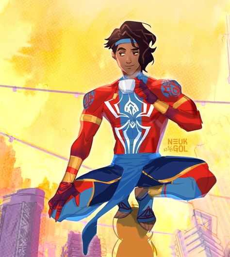 Pavitr Prabhakar Spiderman, India Spiderman, Spider Man India, Webtoon Artist, Pavitr Prabhakar, Spiderman Fanart, All Spiderman, Spiderman 3, Spiderman Spider