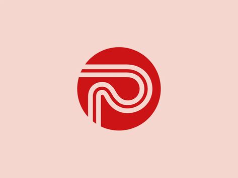 Letter P Logo / Red Logo / Abstract Logo / Delivery Services Logo / New Zealand Post... Journey Logo Design, Dynamic Shapes Design, Fibonacci Logo Design, Logo Design Round, Friendly Logo Design, Logo With Movement, Abstract Logo Mark, Dynamic Branding, Garage Aesthetic