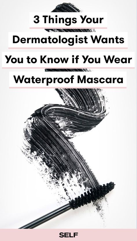 Waterproof mascara is a staple for many women. But using it every day can lead to dry, brittle eyelashes that are more prone to falling out (lash breakage is a real thing). If you're still devoted to the staying power of waterproof mascara, here’s what a derm wants you to know. Water Proof Mascara, Waterproof Mascara Remover, Mascara Remover, Too Attached, Eyes Look Bigger, Mascara Tips, Trendy Haircuts, Good Hair Day, Waterproof Mascara