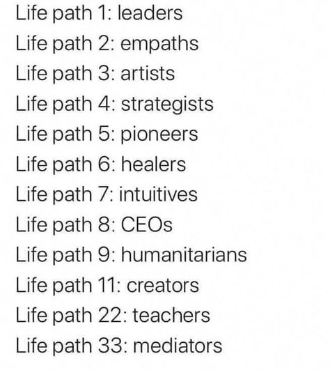 Life Path 1, Life Path 2, Life Path 3, Life Path 5, Life Path 8, Life Path 11, Life Path 6, Life Path 4, Soulmate Signs