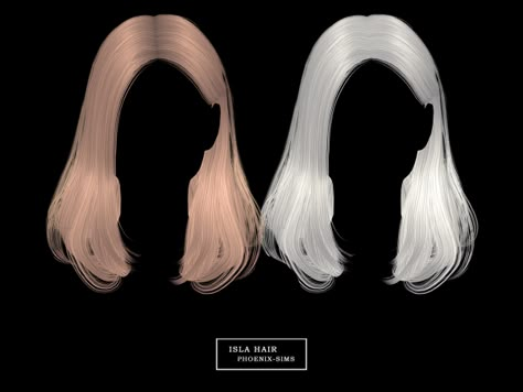 Isla Hair - The Sims 4 Download - SimsDomination Sims 4 Hair Colour Cc, Sims 4 Cc Eyes, Alpha Cc, Sims 4 Tsr, Sims 4 Cas Mods, Sims Packs, The Sims 4 Pc, Pelo Sims, Sims 4 Download