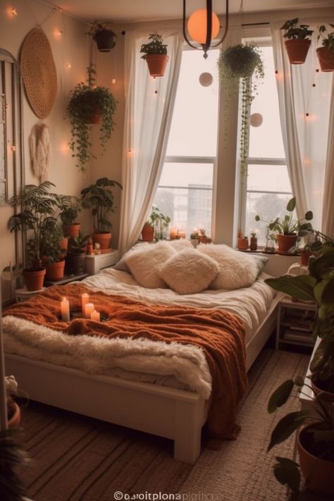 Witchy Bedroom Ideas, Earthy Bedroom, Deco Studio, Bedroom Decor Inspiration, Cozy Room Decor, Boho Bedroom Decor, Ideas Living Room, Apartment Decor Inspiration, Dream Room Inspiration