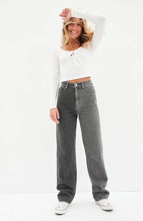 Grey Washed Jeans, 90s Boyfriend Jeans, High Waisted Straight Leg Jeans, 90s Boyfriend, Most Comfortable Jeans, Jeans Pacsun, Flattering Jeans, All Jeans, Stylish Jeans