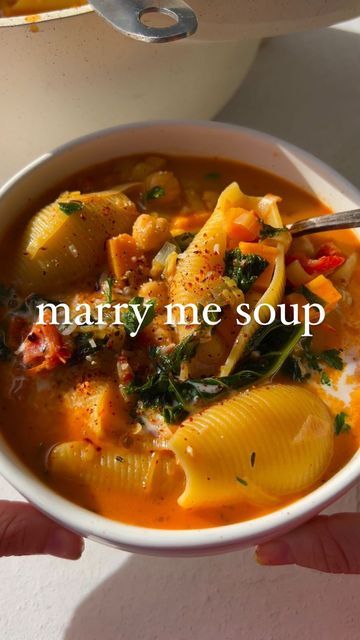 Carleigh Bodrug on Instagram: "💅🏼😜💖SOUPstagram season 2 MARRY ME SOUP. ✨Creamy, dreamy, so delicious it might elicit a proposal (so soup responsibly my friends). 😘It’s also vegan, packed with plants and one pot ready. FULL RECIPE as always at plantyou dot com. . #Marrymesoup #recipe #soup #soupstagram #vegan #veganfood #vegandiet #veganrecipe #healthyrecipe #healthydiet #healthyeating #eatmoreplants #plantbasedrecipe #plantbaseddiet #plantbasedeating #vegansoup #vegansouprecipe #healthysoup #healthysouprecipe #quicksoup" Carleigh Bodrug, Soup Creamy, Quick Soup, Recipe Soup, Homemade Soup Recipe, Plant Based Cookbook, Bento Recipes, Vegan Soup Recipes, Easy Casserole Recipes