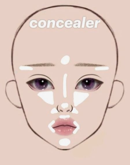 Asian Makeup Tips, Monolid Eye Makeup, Asian Makeup Tutorials, Makeup Charts, Korean Makeup Tips, Creepy Makeup, Natural Makeup Tips, Gyaru Makeup, Face Charts