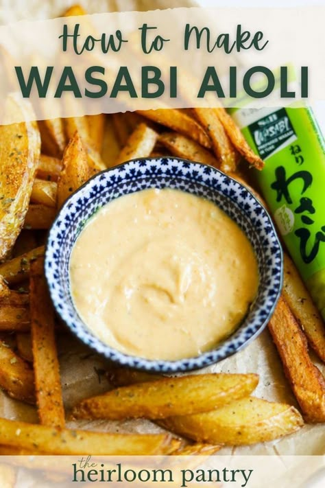 Wasabi Dipping Sauce, Creamy Wasabi Sauce, Wasabi Mustard Recipe, Sushi Mayo Sauce, Wasabi Aoli, Wasabi Aioli Recipe, Wasabi Sauce Recipe, Wasabi Mayo Recipe, Wasabi Cream Sauce