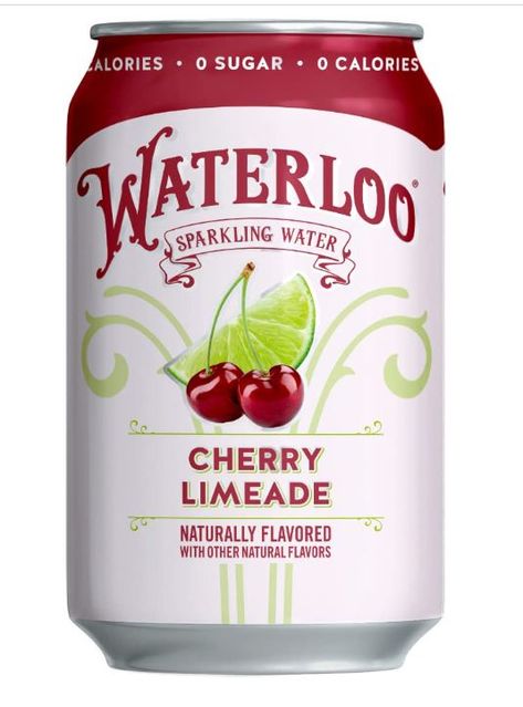 Cherry Limeade flavored sparkling water! Sparkling Water Drinks, Flavored Sparkling Water, Cherry Limeade, Carbonated Water, Cherry Flavor, Zero Calories, Maraschino Cherry, Flavored Water, Artificial Sweetener