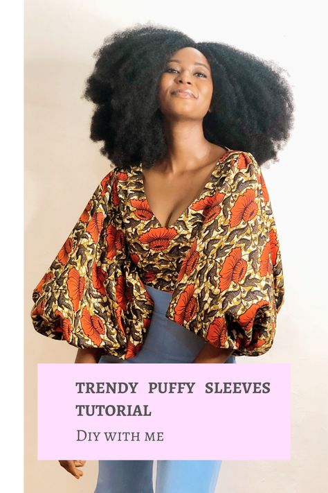 Sew Puff Sleeve Top, Puffy Sleeve Blouse Pattern, Puffy Sleeve Top Pattern, Puff Sleeve Shirt Pattern, How To Sew Puff Sleeves Tutorials, Diy Puffy Sleeves, Puffy Sleeve Dress Pattern, Sew Puffy Sleeves, How To Make Puffy Sleeves