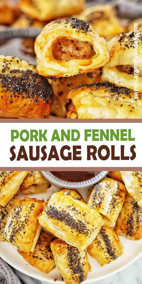 Pork Sausage Rolls Recipes, Sausage Rolls Recipe Australian, Sausage And Fennel Recipes, Pork Sausage Rolls, Pork And Fennel Sausage Rolls, Aussie Sausage Rolls, Prep Dinners, Sausage And Fennel, Sausage Rolls Recipe