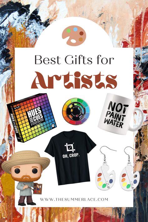 Cool Gifts For Artists, Gift Ideas For Artsy People, Gift Ideas For Artistic Friends, Gifts For Artsy Friends, Artist Merchandise Ideas, Gifts For Artsy People, Gifts For Artist, Gift Ideas For Artists, Gifts For Artists